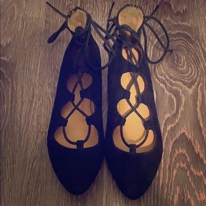 Nine West tie up ballet flats